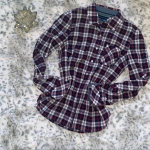 Tommy Hilfiger red plaid small button down